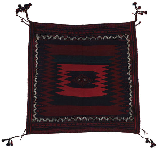 4x4 Multicolor Anatolian Tribal Rug