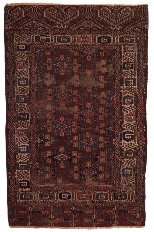4x7 Red and Brown Anatolian Tribal Rug