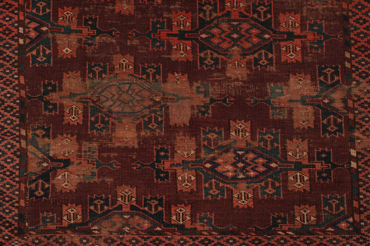 4x7 Red and Brown Anatolian Tribal Rug