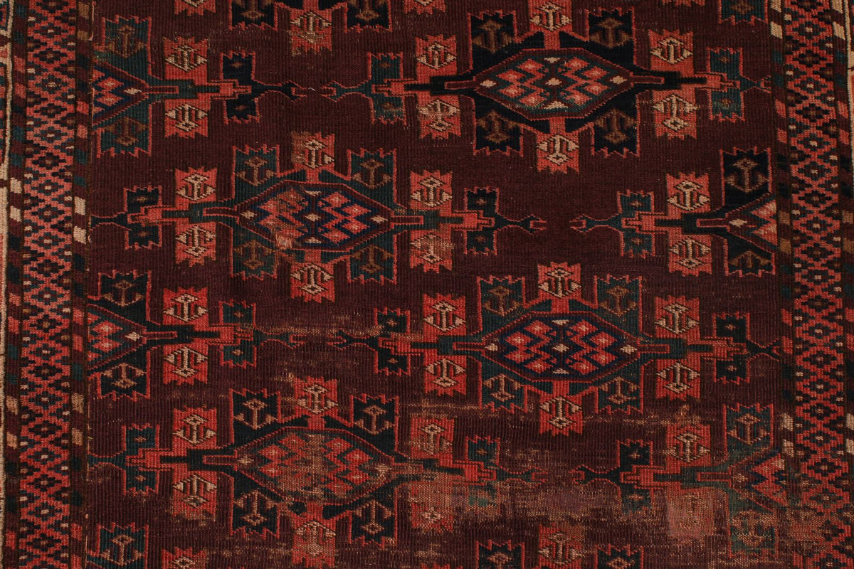 4x7 Red and Brown Anatolian Tribal Rug