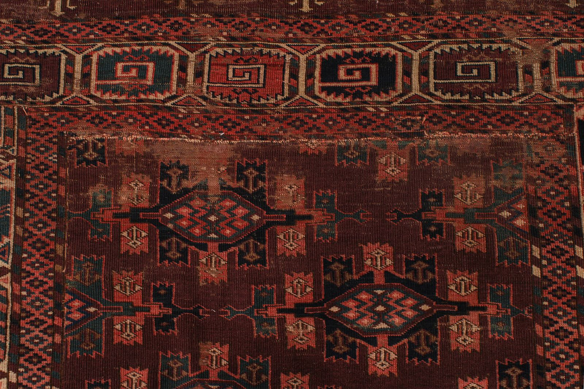 4x7 Red and Brown Anatolian Tribal Rug