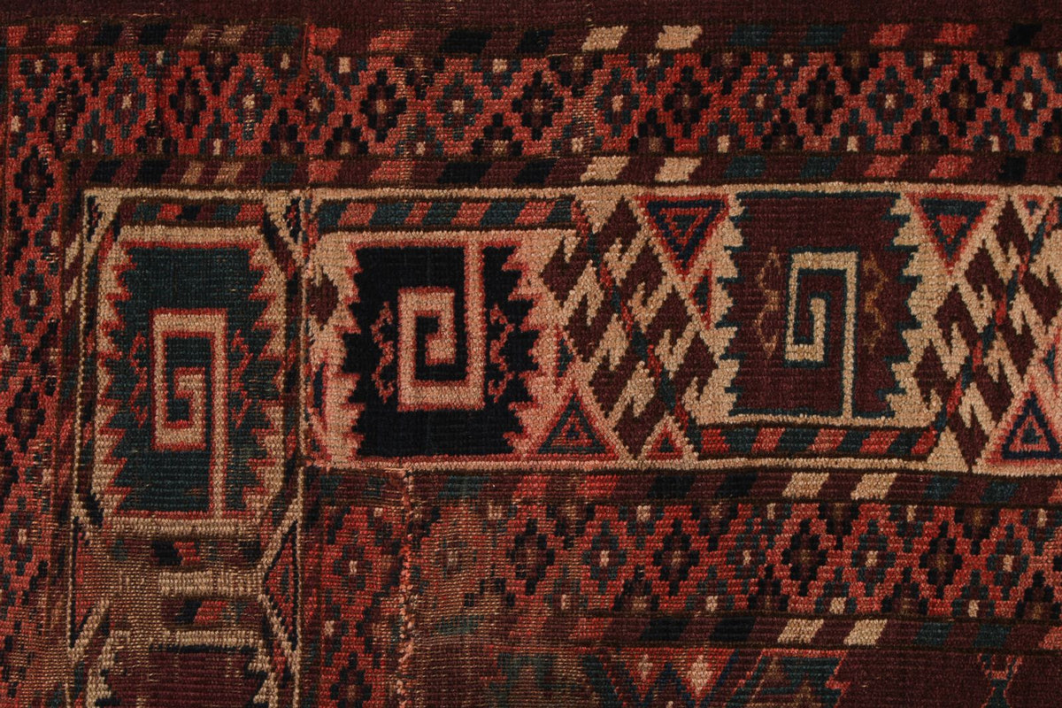 4x7 Red and Brown Anatolian Tribal Rug