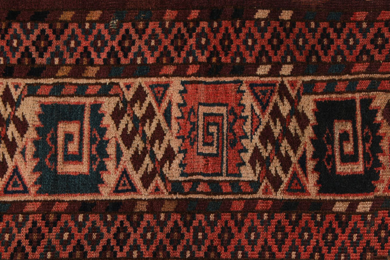 4x7 Red and Brown Anatolian Tribal Rug