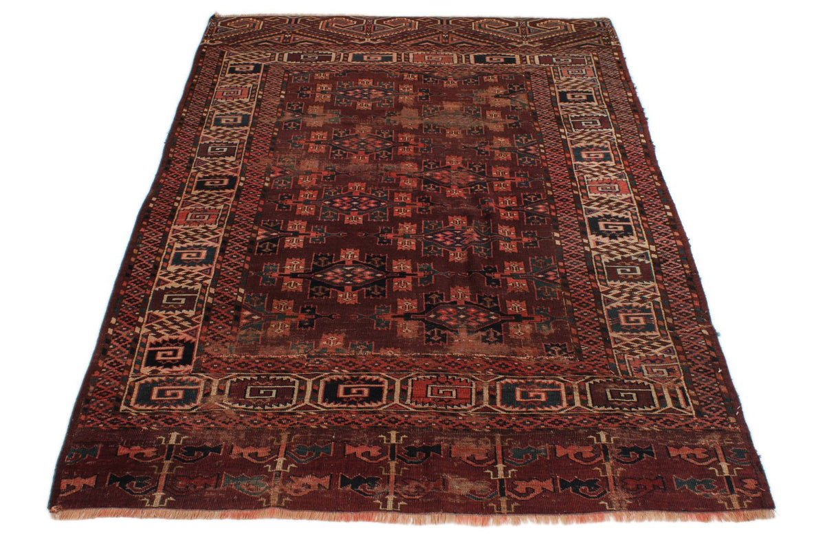 4x7 Red and Brown Anatolian Tribal Rug