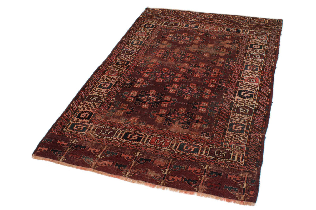 4x7 Red and Brown Anatolian Tribal Rug