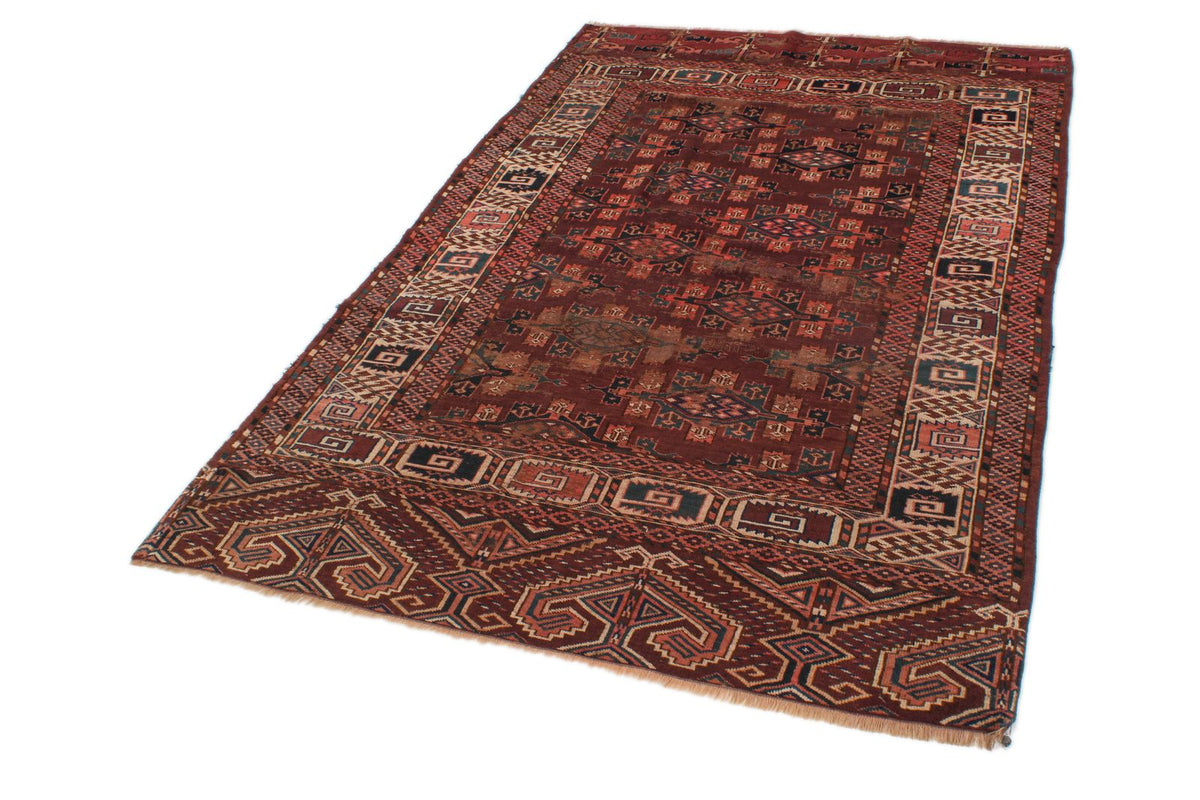 4x7 Red and Brown Anatolian Tribal Rug