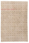 7x11 Ivory and Brown Turkish Anatolian Rug