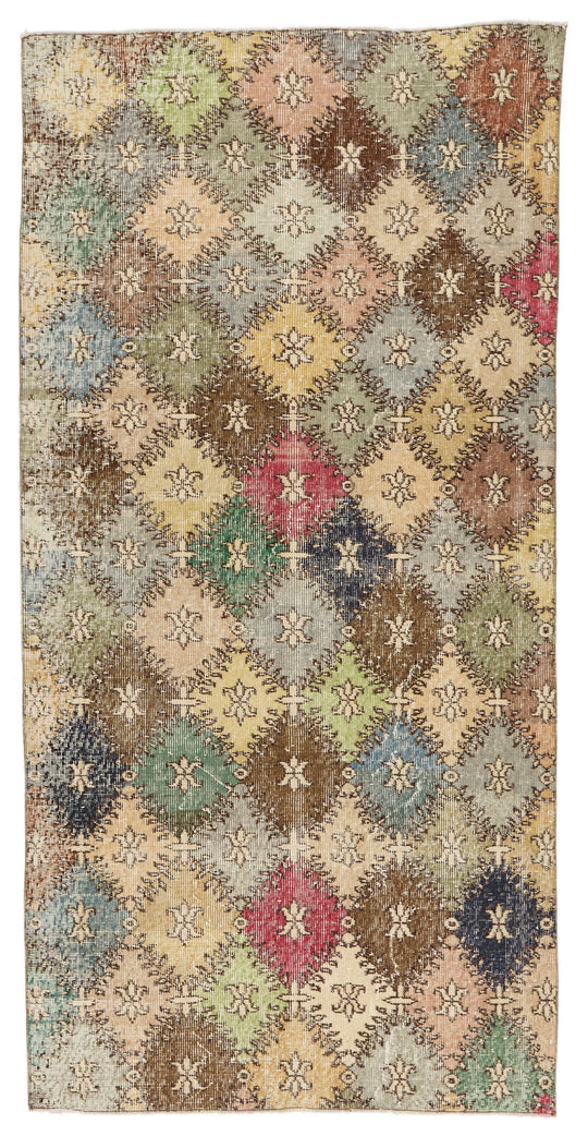 4x8 Multicolor Turkish Anatolian Runner