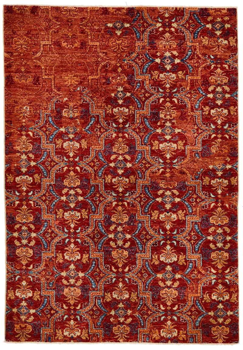 4x6 Red and Rust Persian Rug