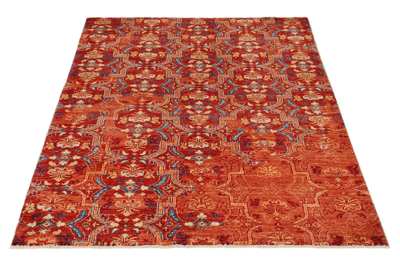 4x6 Red and Rust Persian Rug