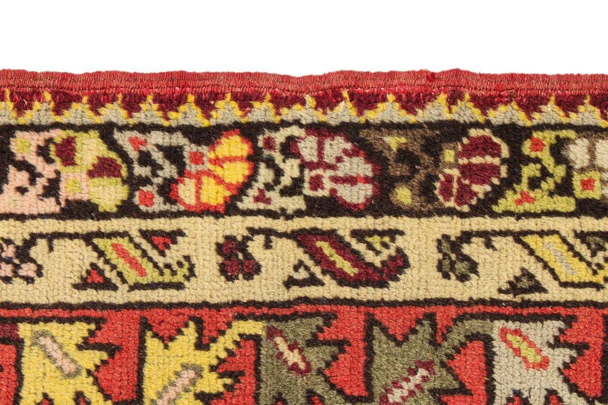 4x6 Red and Multicolor Turkish Tribal Rug