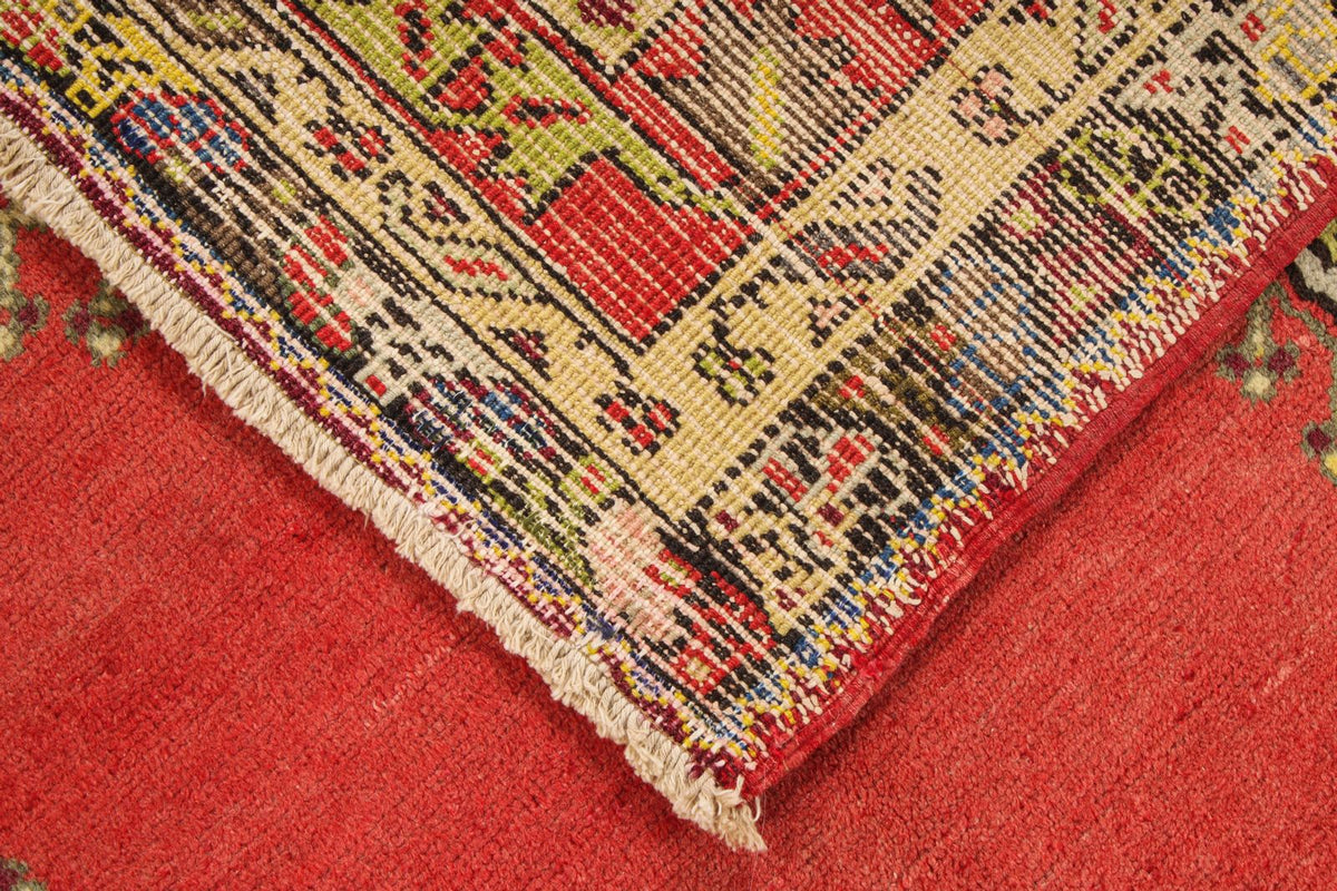 4x6 Red and Multicolor Turkish Tribal Rug