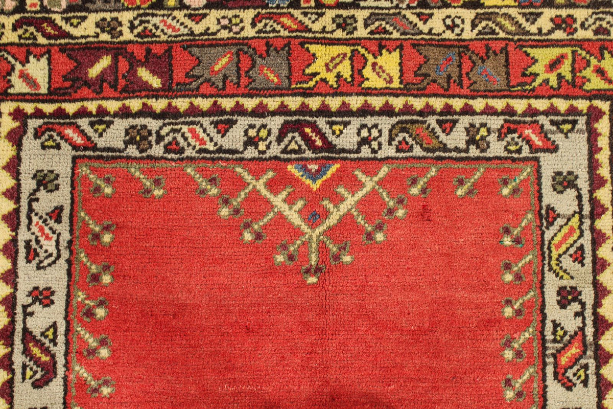 4x6 Red and Multicolor Turkish Tribal Rug