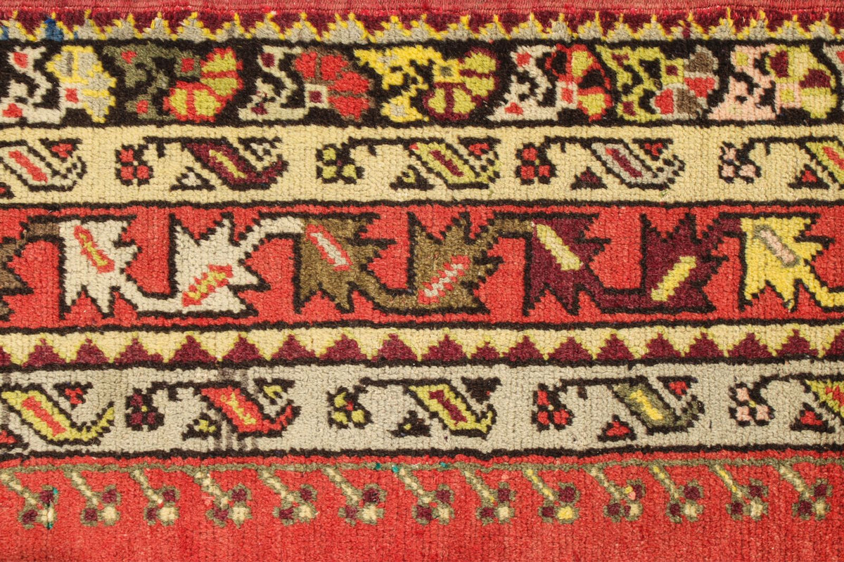 4x6 Red and Multicolor Turkish Tribal Rug