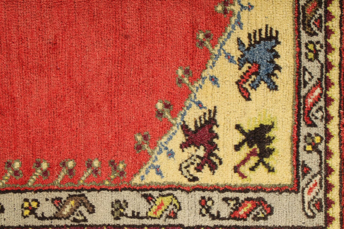 4x6 Red and Multicolor Turkish Tribal Rug