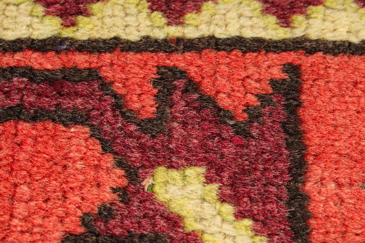 4x6 Red and Multicolor Turkish Tribal Rug