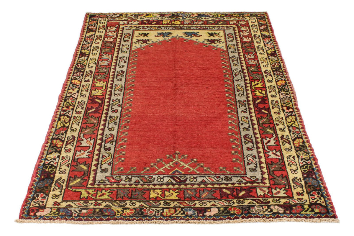 4x6 Red and Multicolor Turkish Tribal Rug