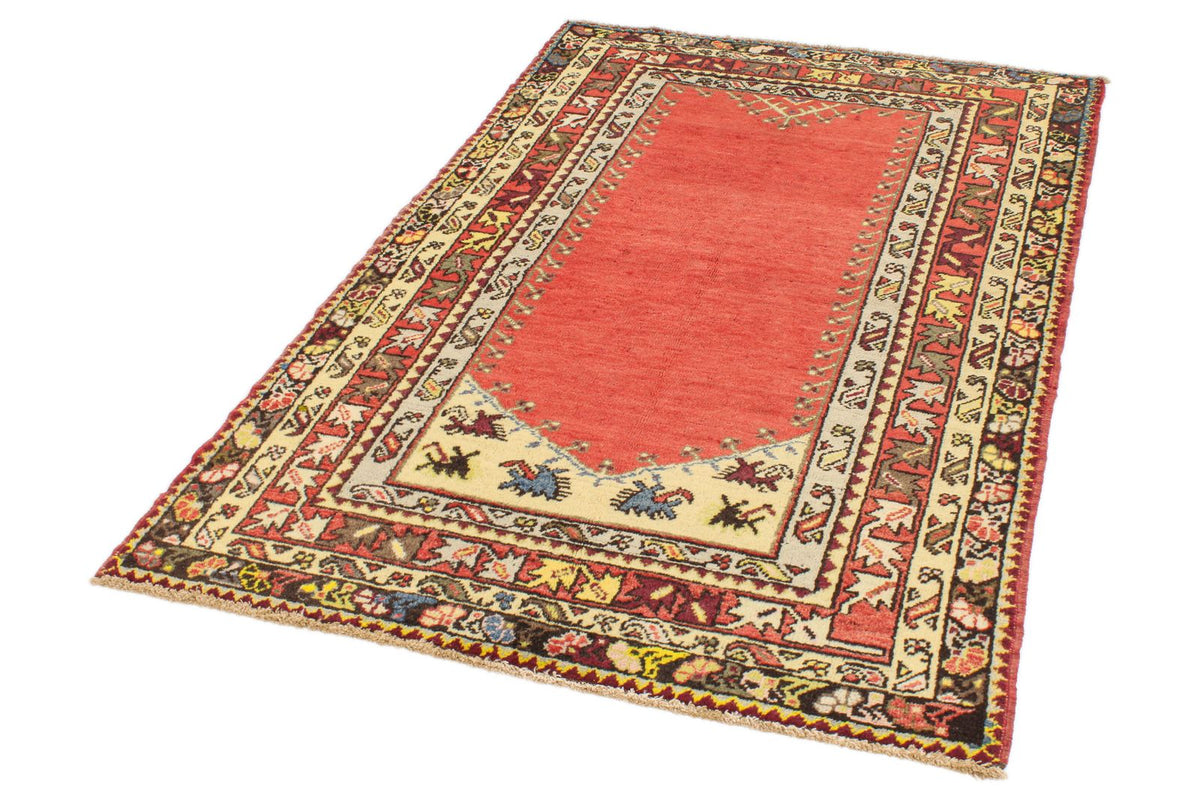 4x6 Red and Multicolor Turkish Tribal Rug