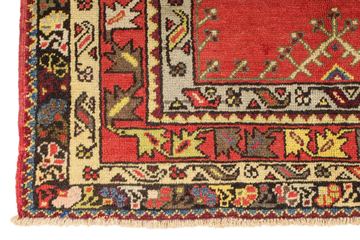 4x6 Red and Multicolor Turkish Tribal Rug