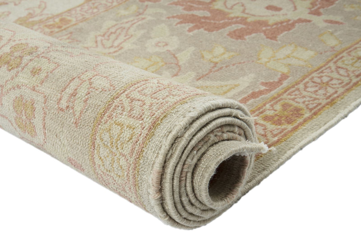 9x12 Ivory and Gold Turkish Traditional Rug