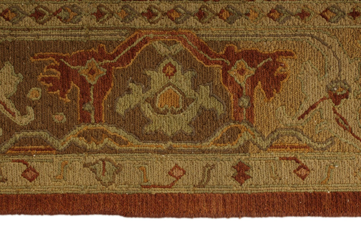 6x9 Red and Gold Turkish Oushak Rug