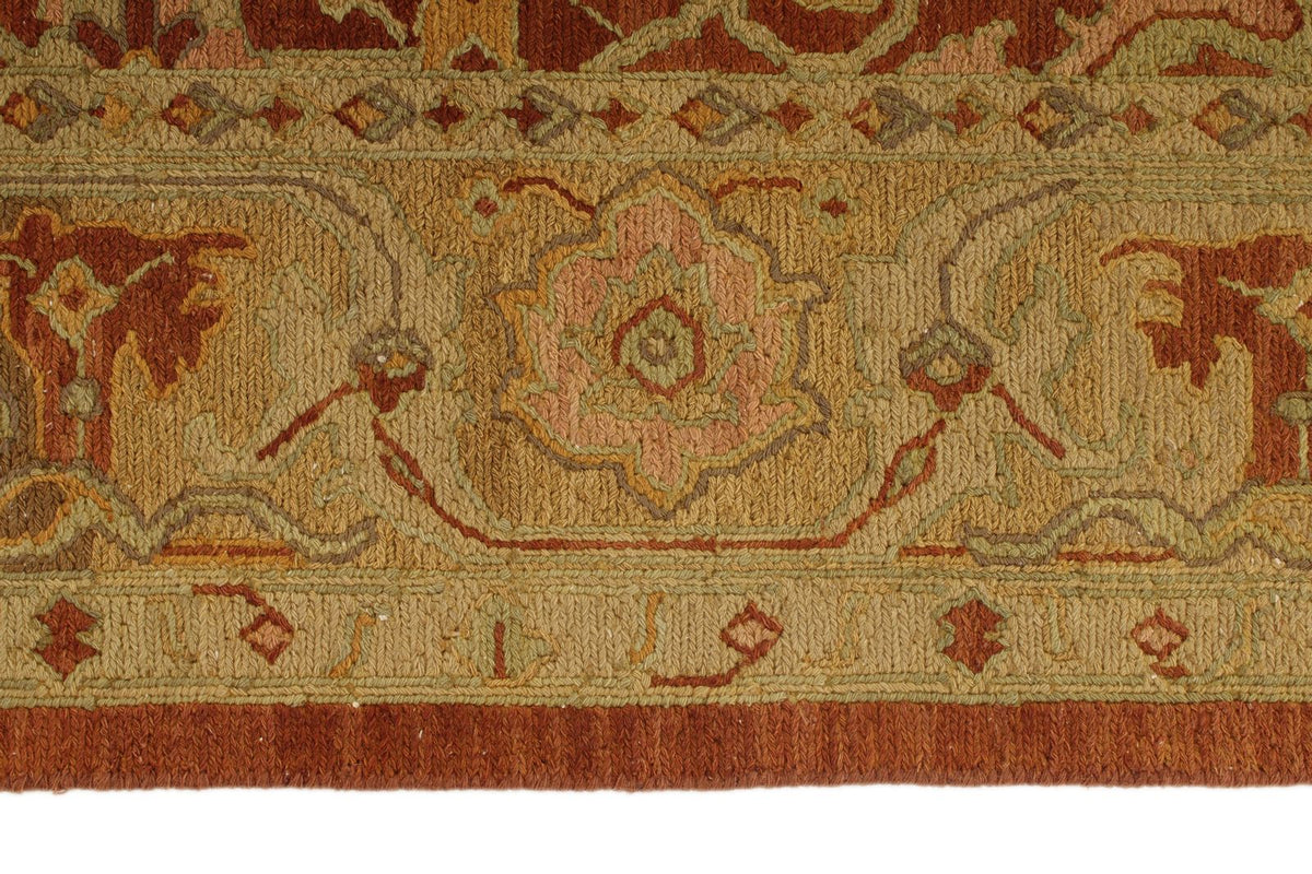 6x9 Red and Gold Turkish Oushak Rug