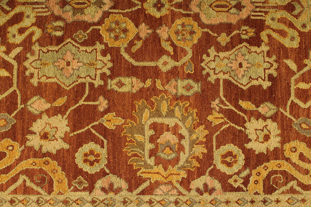 6x9 Red and Gold Turkish Oushak Rug