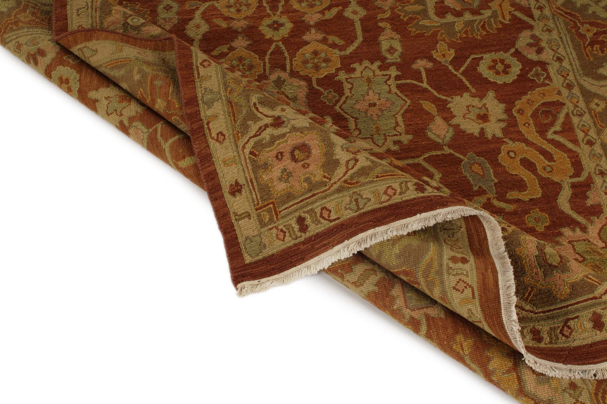 6x9 Red and Gold Turkish Oushak Rug