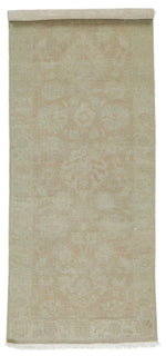 3x8 Ivory Turkish Oushak Runner