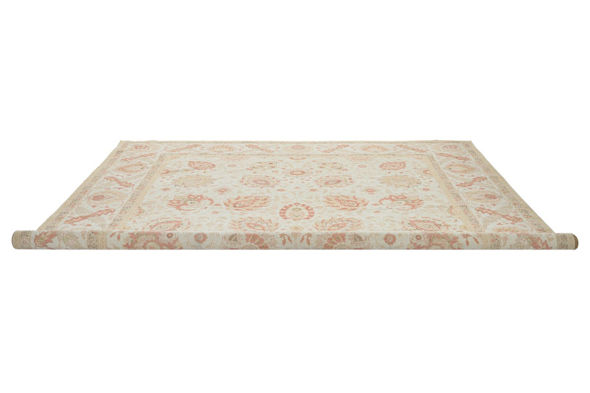 12x15 Ivory and Orange Turkish Oushak Rug