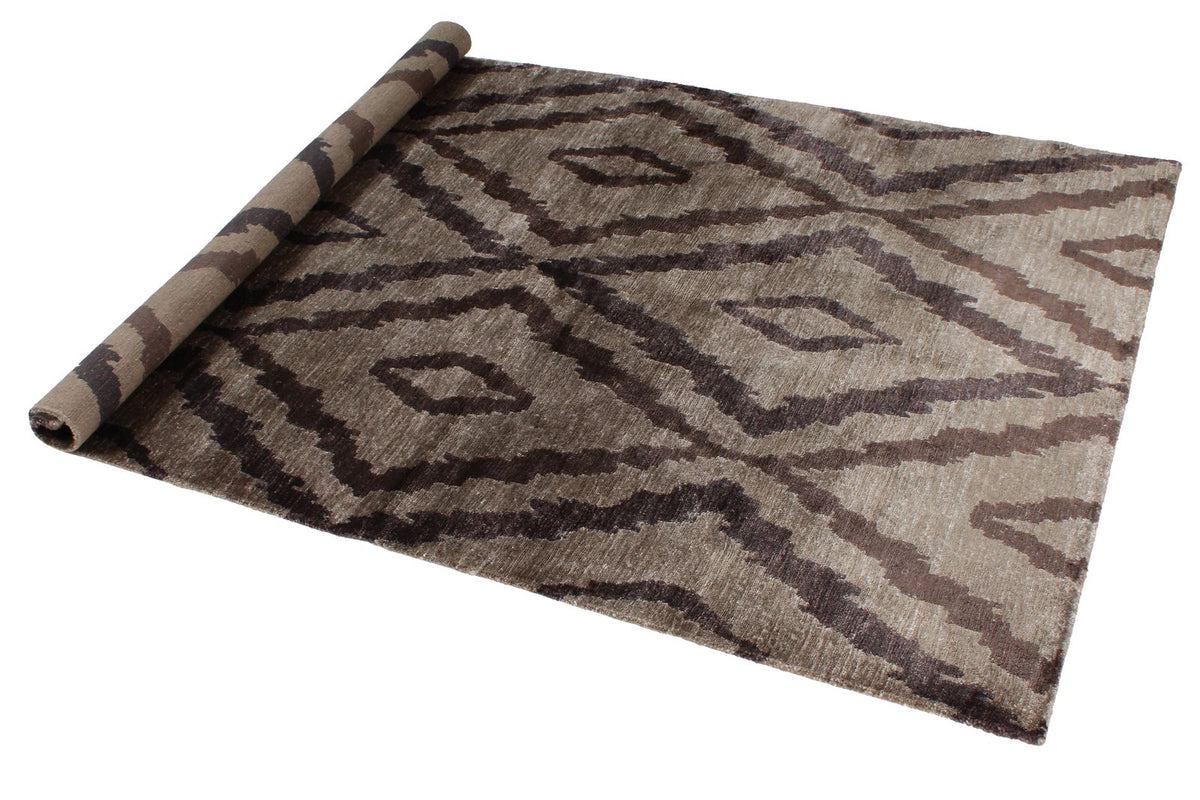 4x5 Brown Modern Contemporary Rug