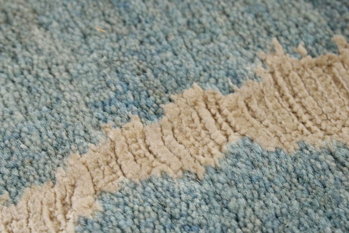 3x5 Blue and Ivory Modern Contemporary Rug