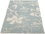 3x5 Blue and Ivory Modern Contemporary Rug
