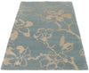 3x5 Blue and Ivory Modern Contemporary Rug