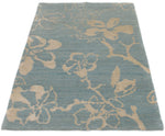 3x5 Blue and Ivory Modern Contemporary Rug