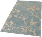 3x5 Blue and Ivory Modern Contemporary Rug