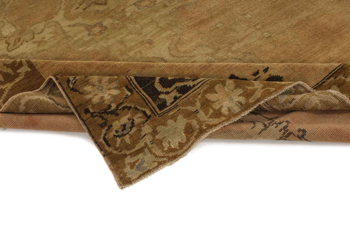 6x12 Ivory and Brown Turkish Tribal Runner