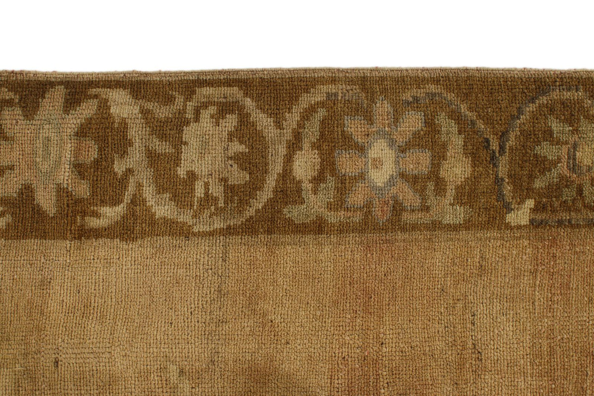 6x12 Ivory and Brown Turkish Tribal Runner
