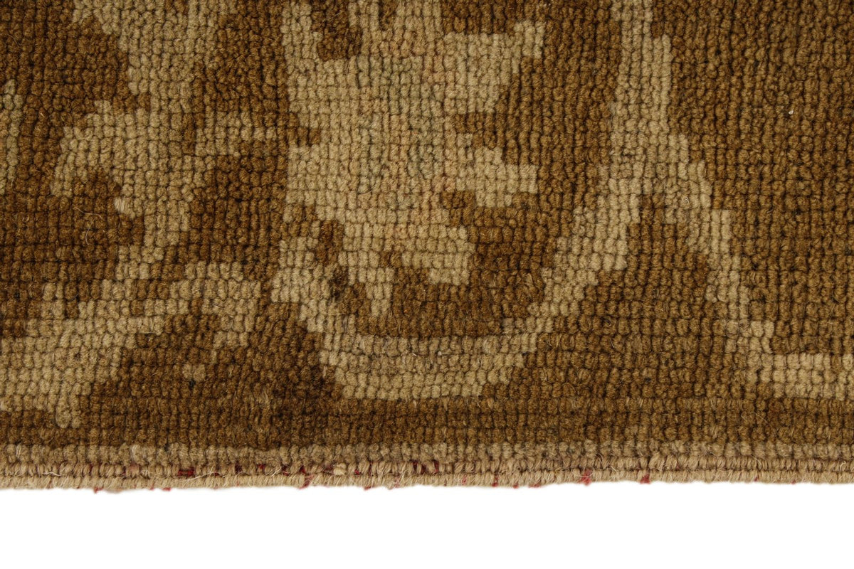 6x12 Ivory and Brown Turkish Tribal Runner
