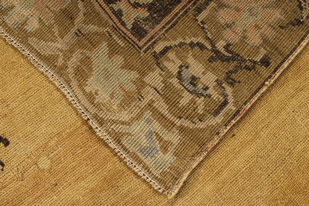 6x12 Ivory and Brown Turkish Tribal Runner