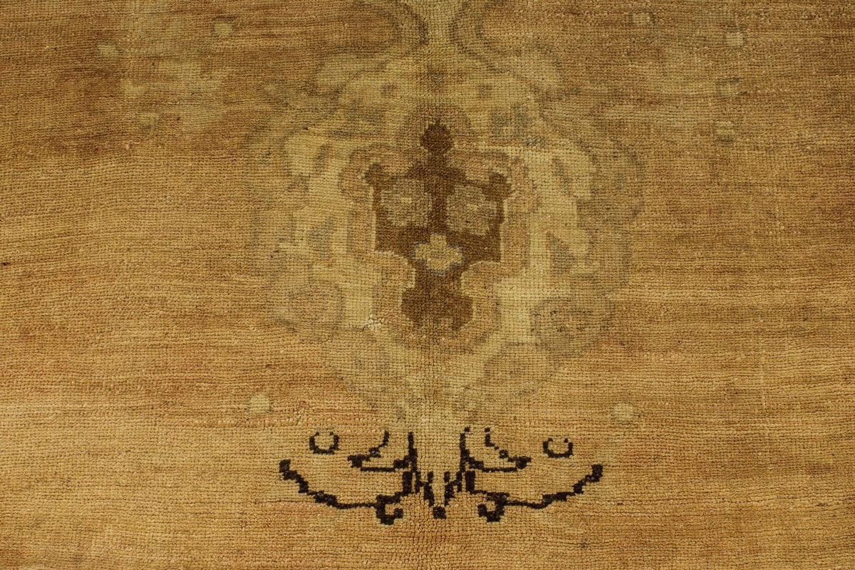 6x12 Ivory and Brown Turkish Tribal Runner