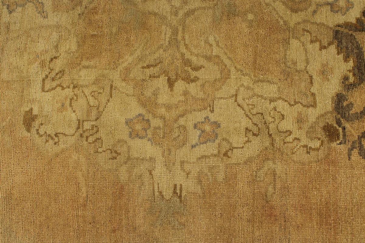 6x12 Ivory and Brown Turkish Tribal Runner