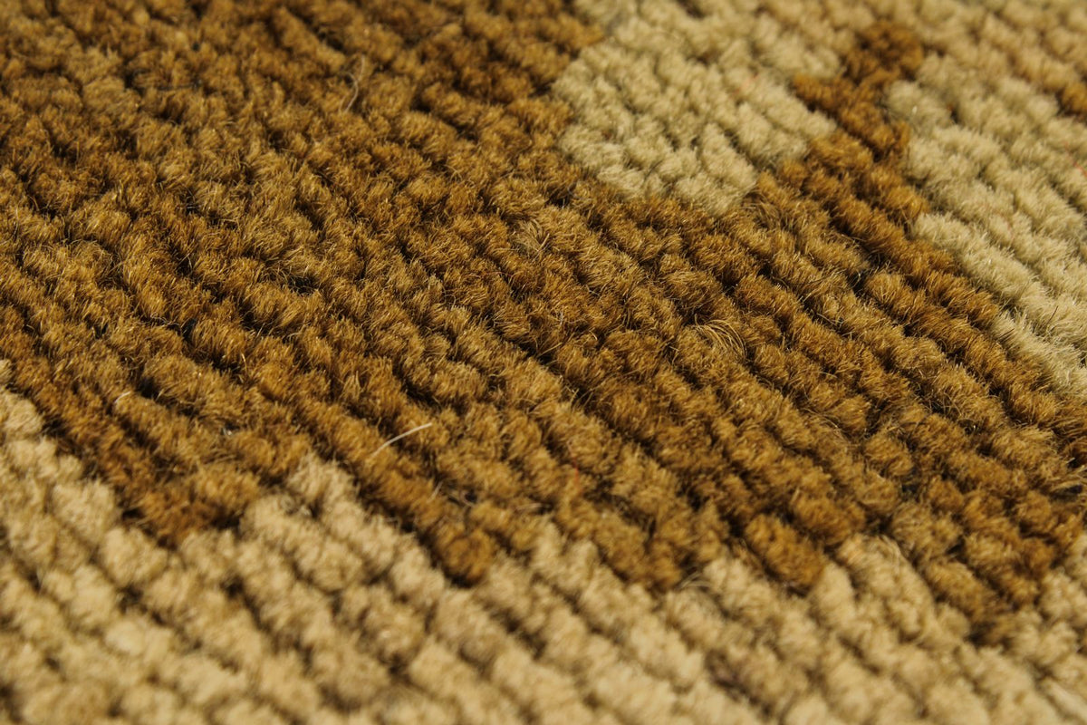 6x12 Ivory and Brown Turkish Tribal Runner