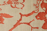 3x5 Beige and Orange Modern Contemporary Rug