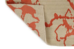 3x5 Beige and Orange Modern Contemporary Rug