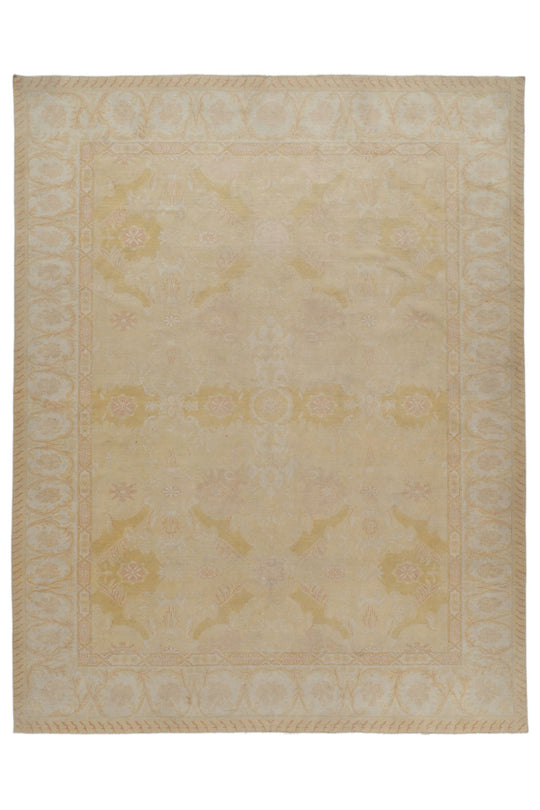 9x12 Ivory and Ivory Turkish Traditional Rug