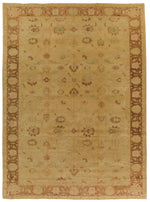 11x15 Ivory and Light Brown Turkish Traditional Rug