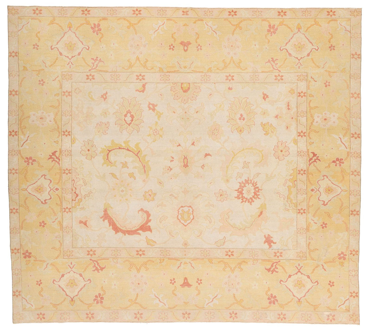 8x9 Ivory and Ivory Turkish Traditional Rug