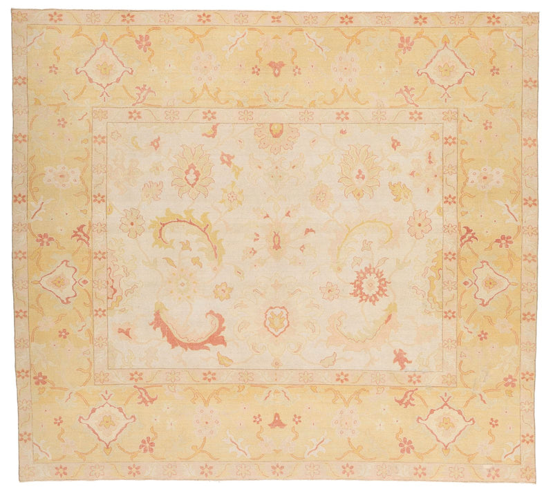 8x9 Ivory and Ivory Turkish Traditional Rug