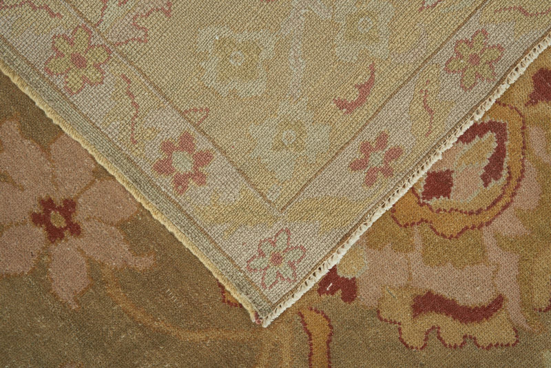 10x14 Light Brown and Light Brown Turkish Traditional Rug